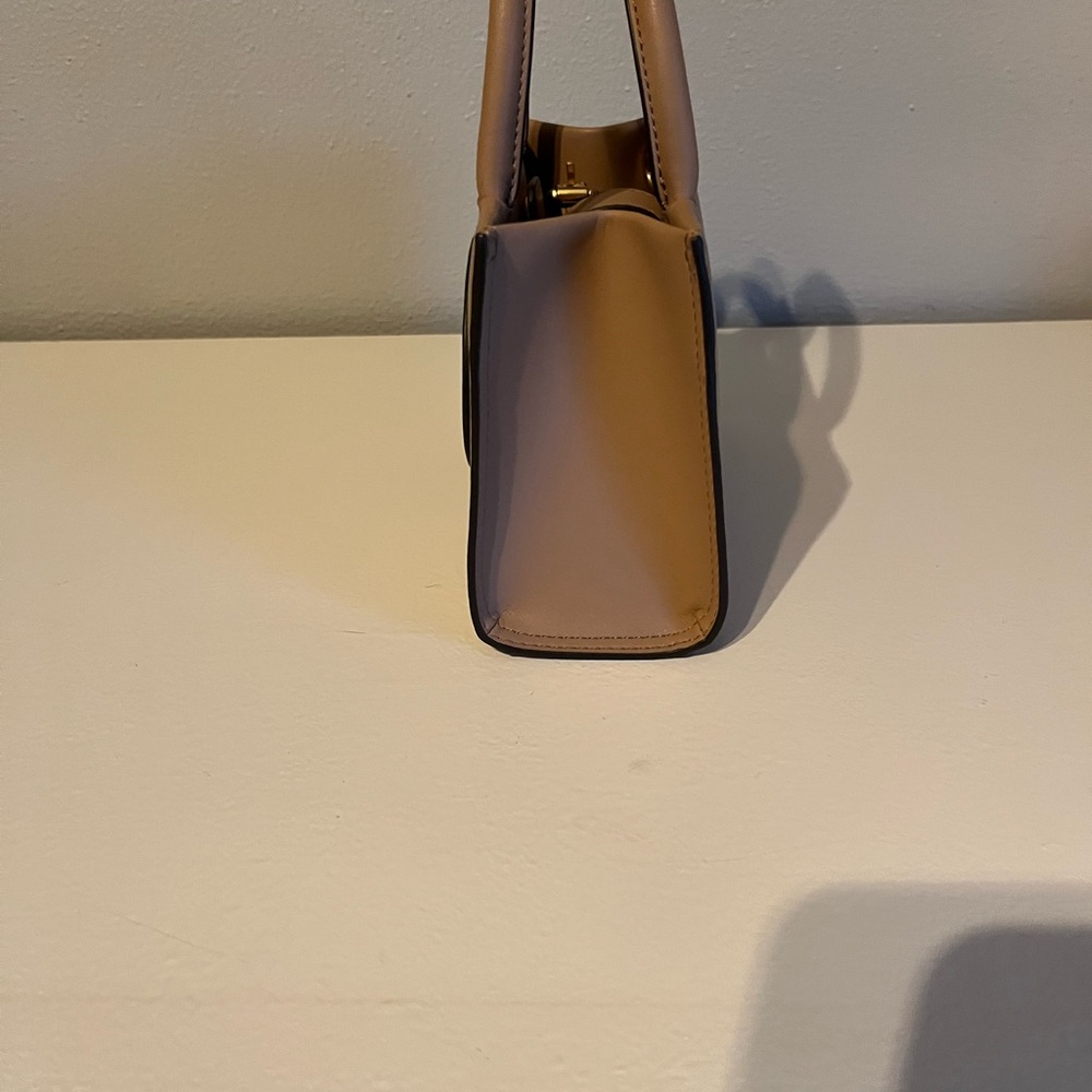 Tory Burch Tan Mini Bag with Structured Shape and Top Handle - Picture 3 of 9